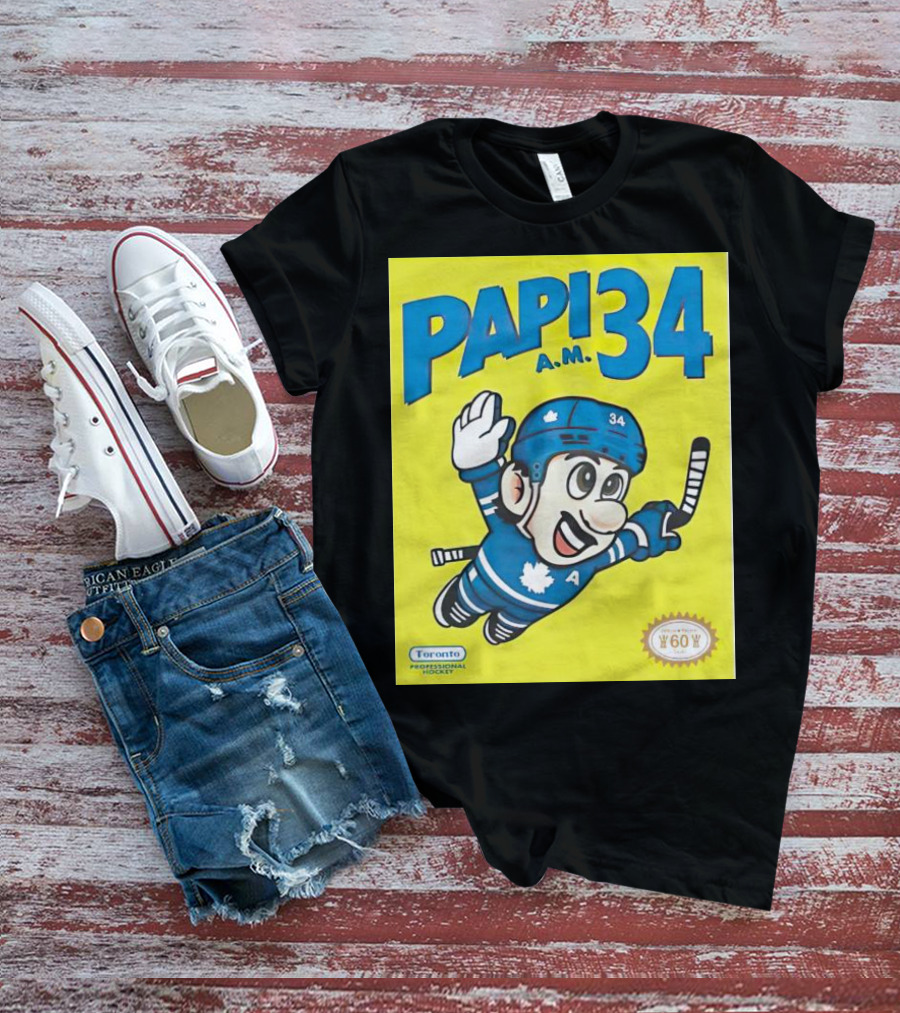 Toronto Maple Leafs Papi 34 A.M. Hockey Toronto Professional Hockey T-Shirt