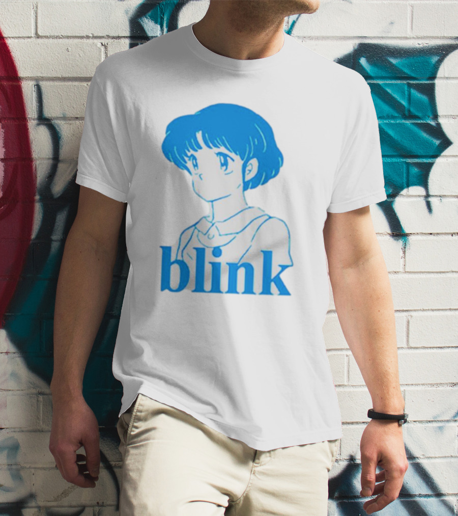 Blink Anime Girl Blue T-Shirt
