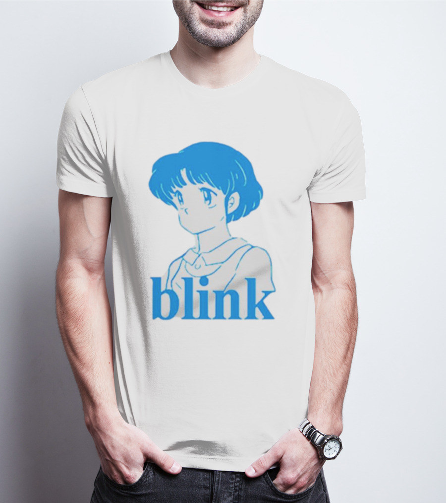 Blink Anime Girl Blue T-Shirt