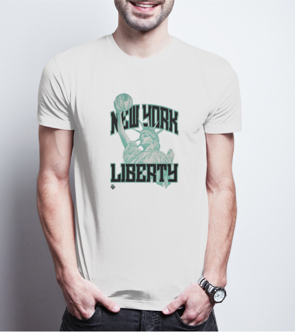 New York Liberty Statue Basketball Playa Society T-Shirt