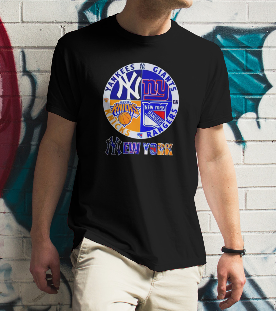 Yankees Giants Knicks Rangers New York T-Shirt