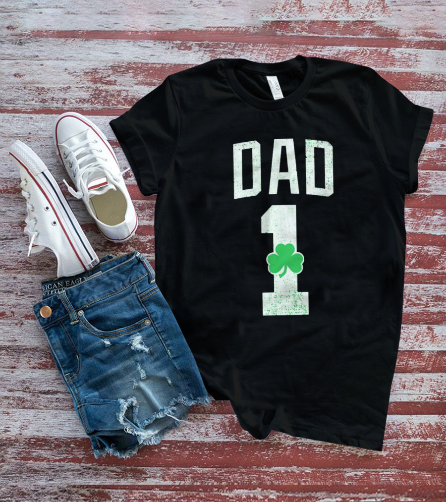 1 Dad Irish Shamrock T-Shirt