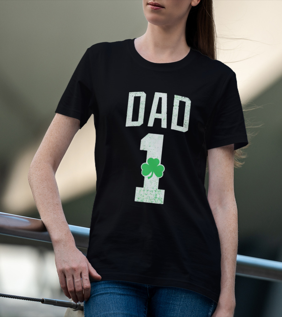 1 Dad Irish Shamrock T-Shirt