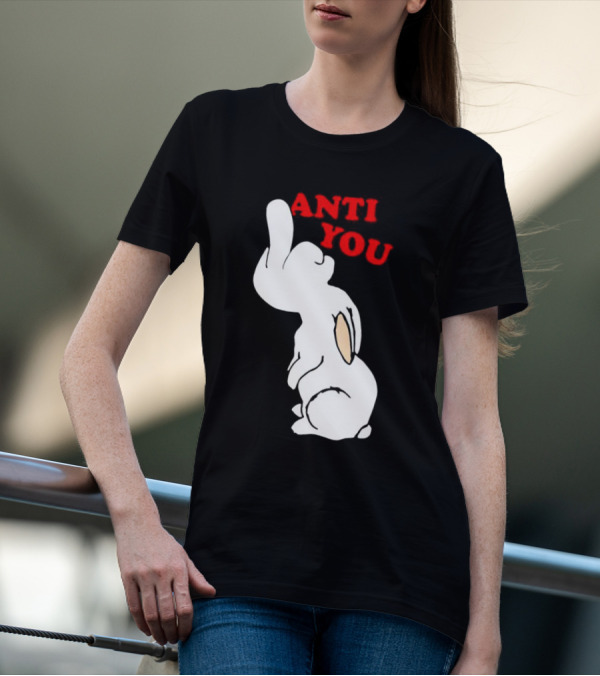 Bunny Anti You Middle Finger Gesture T-Shirt