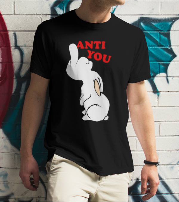 Bunny Anti You Middle Finger Gesture T-Shirt