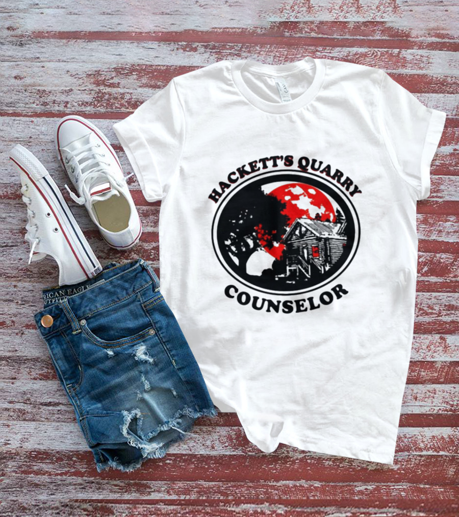 Hackett's Quarry Counselor Cabin Red Moon Forest T-Shirt