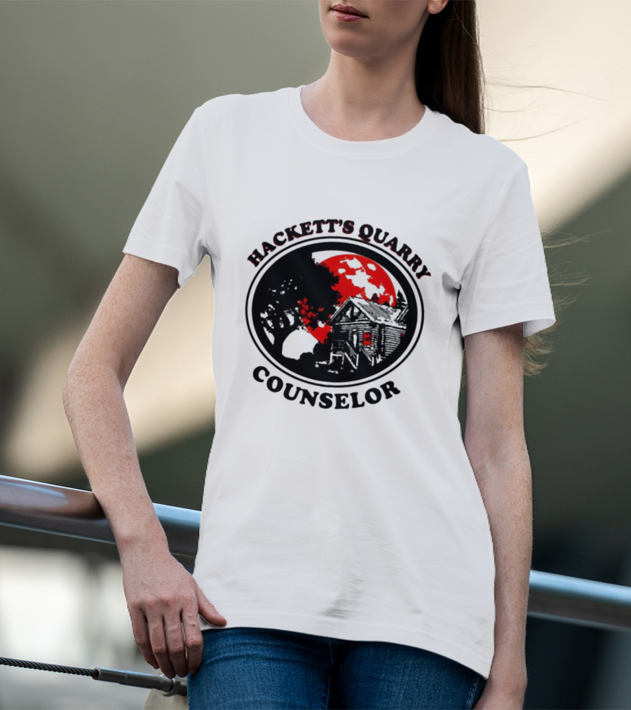 Hackett's Quarry Counselor Cabin Red Moon Forest T-Shirt