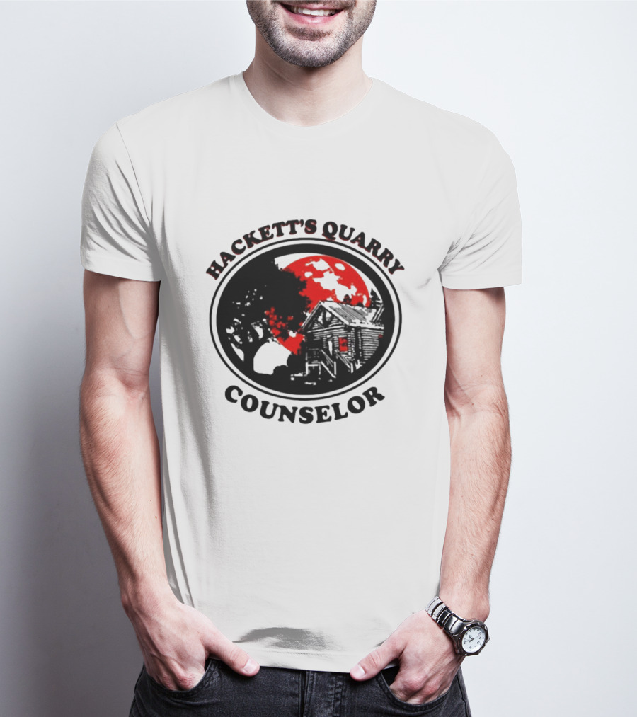 Hackett's Quarry Counselor Cabin Red Moon Forest T-Shirt