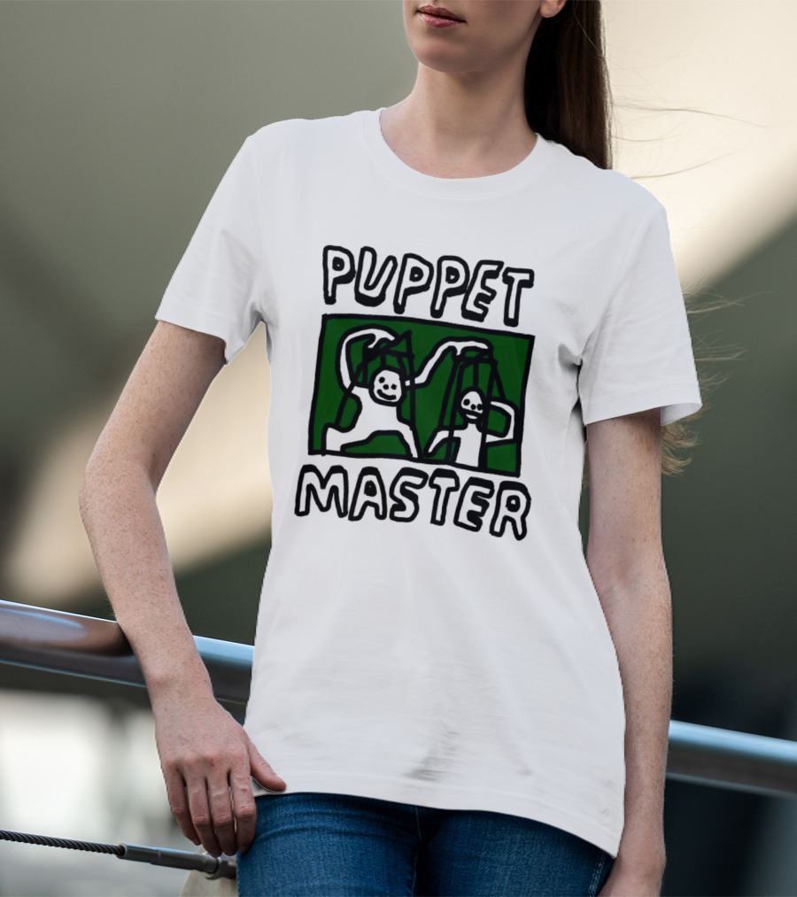 Puppet Master Playful Figures In Green Background T-Shirt