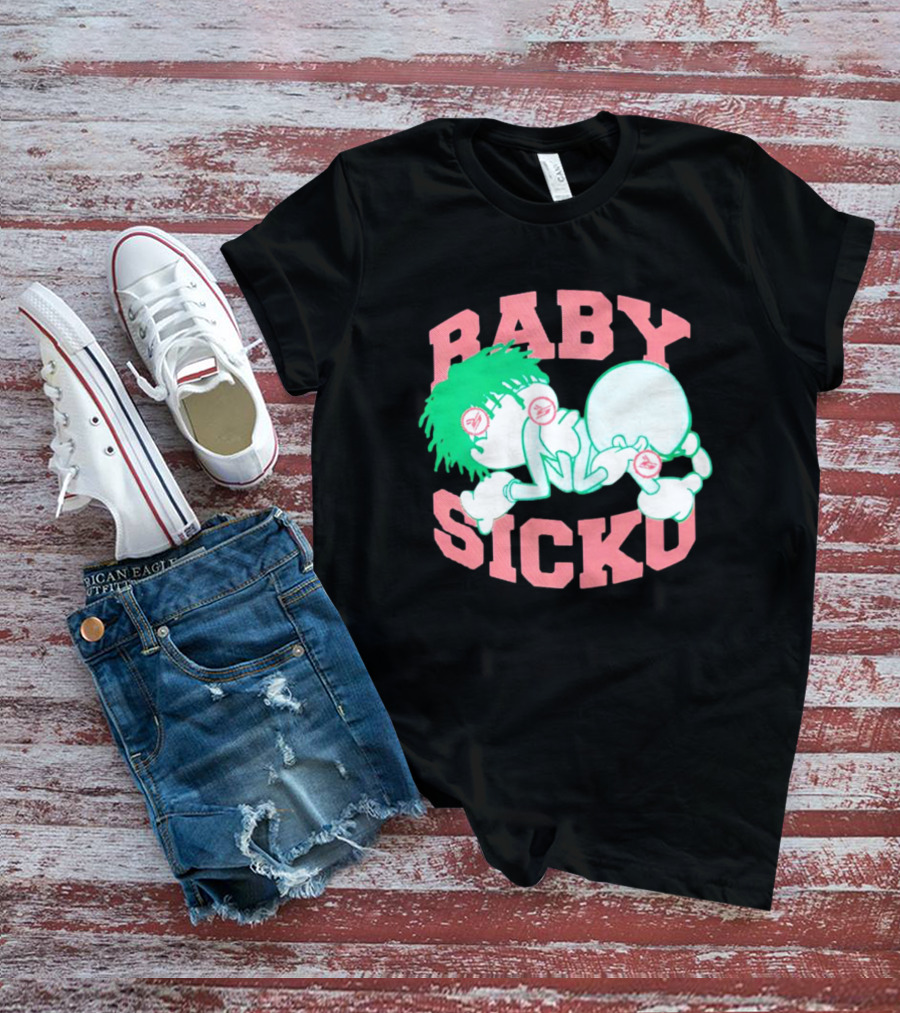 Baby Sicko Retro Cartoon Style Neon Elements T-Shirt