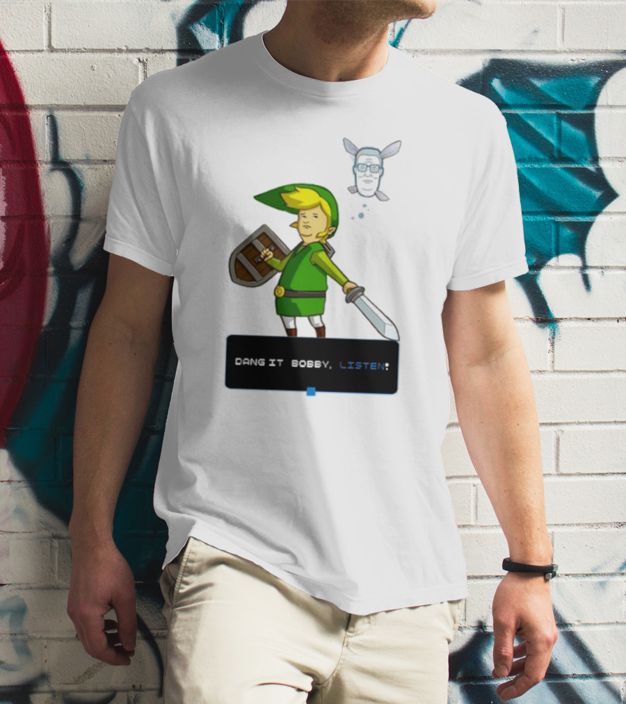 Dang It Bobby Listen Link Parody Navi Crossover T-Shirt