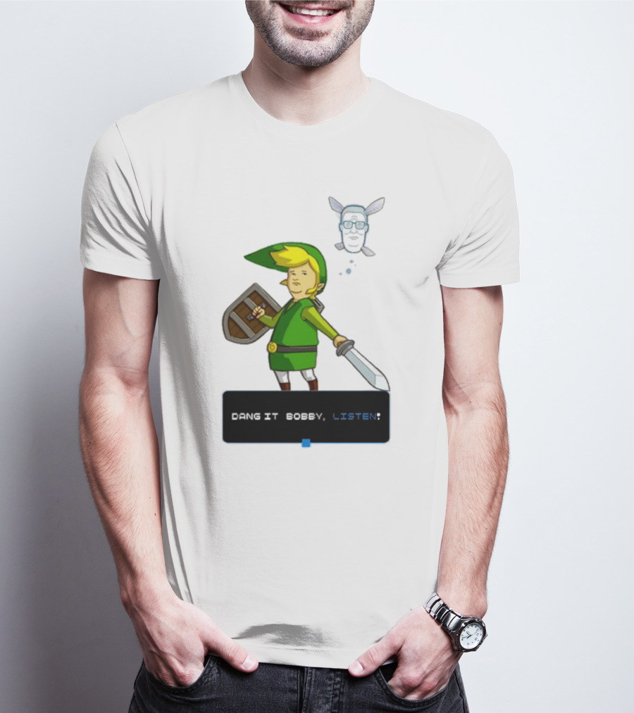 Dang It Bobby Listen Link Parody Navi Crossover T-Shirt