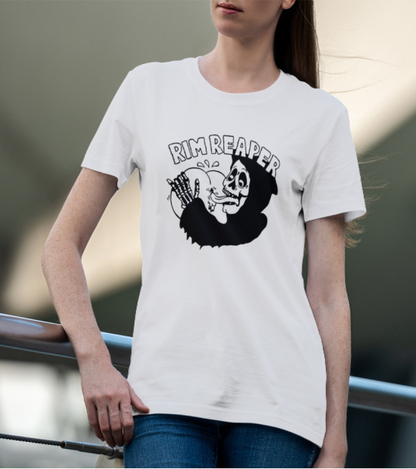 Rim Reaper Grim Reaper Skeleton With Tire T-Shirt