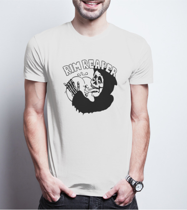 Rim Reaper Grim Reaper Skeleton With Tire T-Shirt