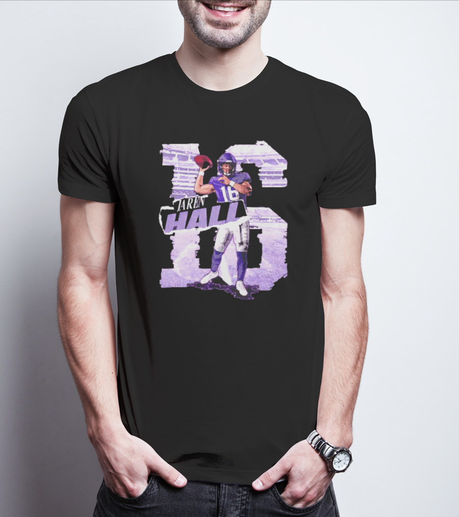 Jaren Hall Minnesota Number 16 Football Player T-Shirt