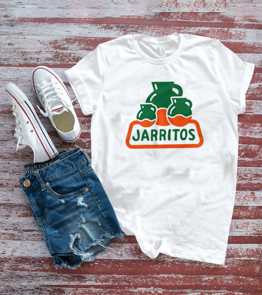 Jarritos Vintage Logo Icon Green Orange T-Shirt