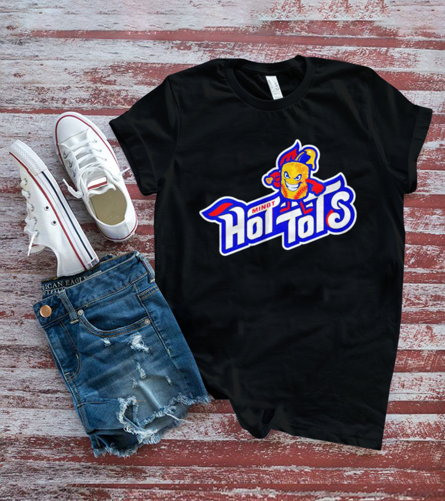 Minot Hot Tots Flame Character T-Shirt