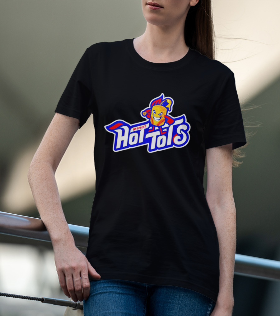 Minot Hot Tots Flame Character T-Shirt