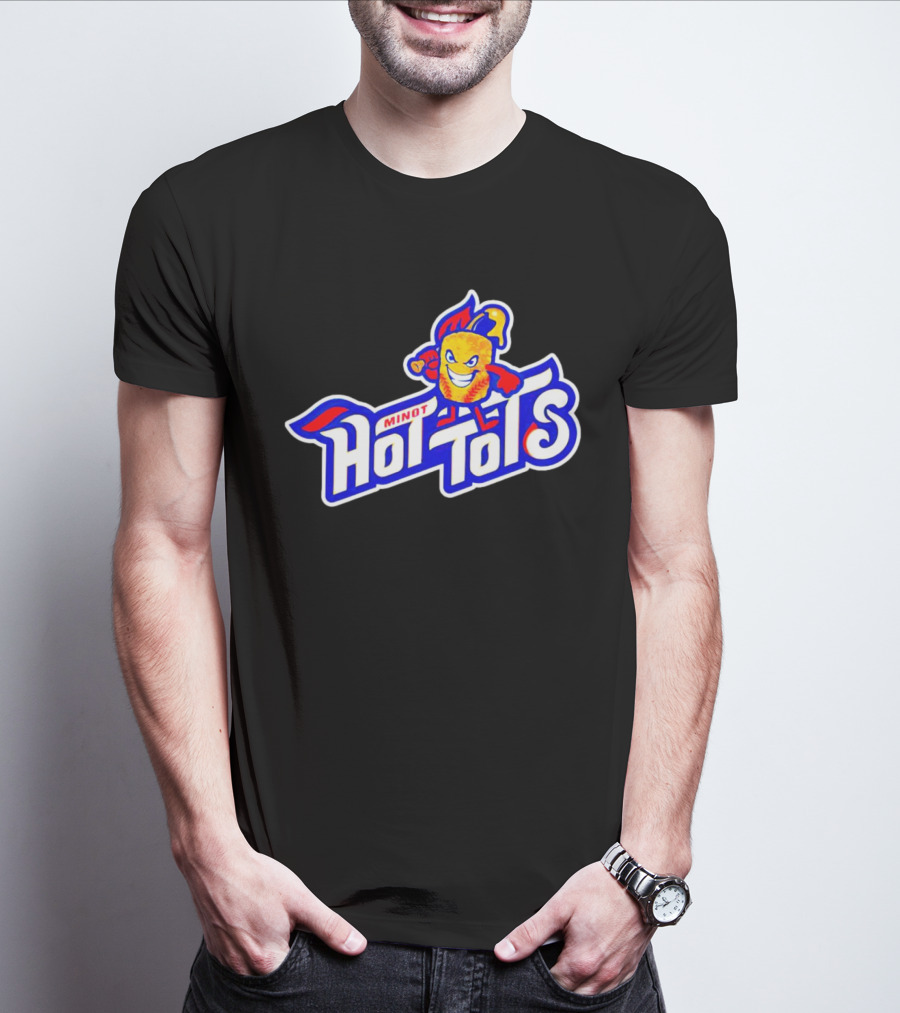 Minot Hot Tots Flame Character T-Shirt