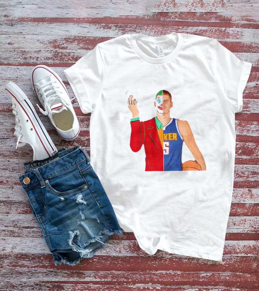 Nikola Jokic The Joker Dual Basketball Character T-Shirt