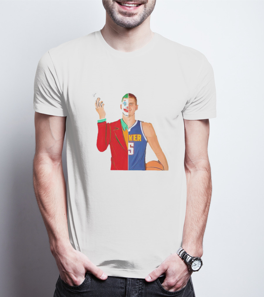 Nikola Jokic The Joker Dual Basketball Character T-Shirt