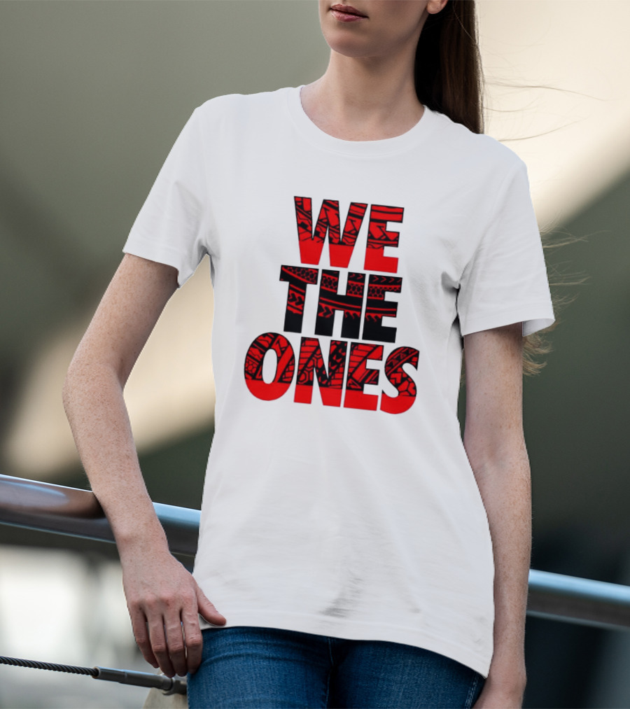Usos We The Ones Tribal Pattern Text T-Shirt