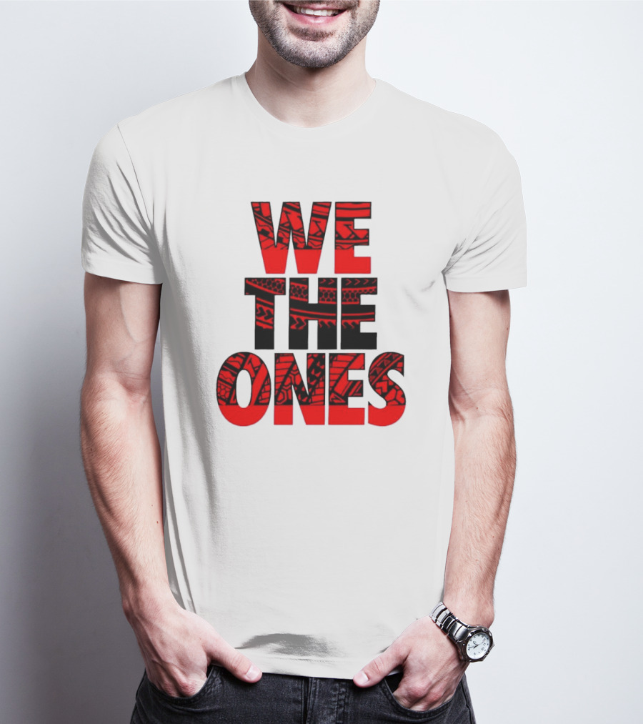 Usos We The Ones Tribal Pattern Text T-Shirt