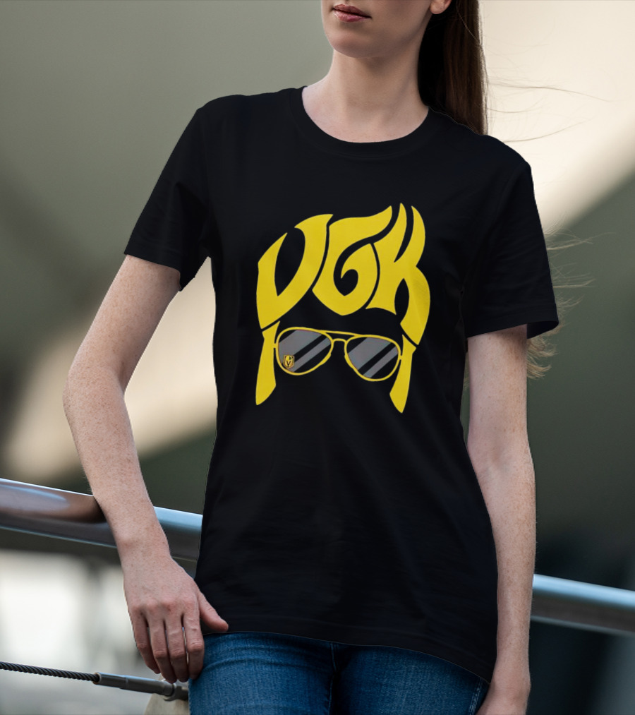 VGK Vegas Golden Knights Sunglasses Hair T-Shirt