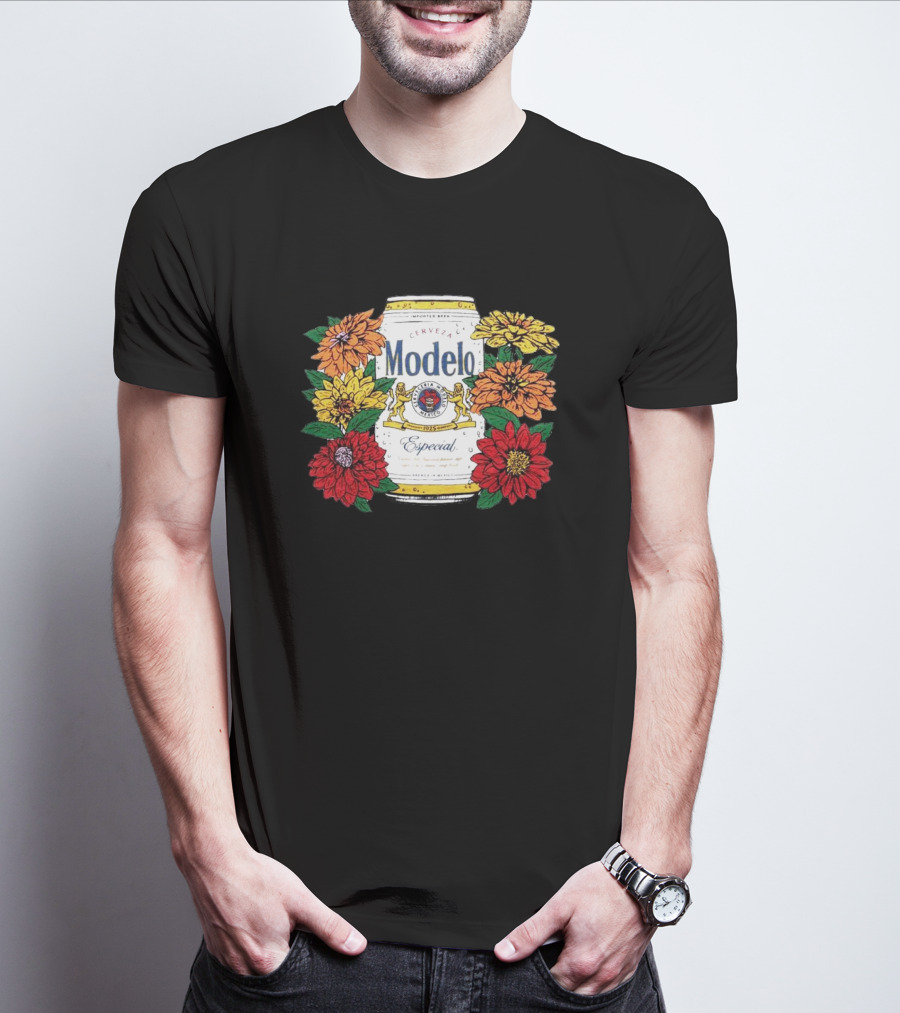 Cerveza Modelo Especial Floral Can T-Shirt