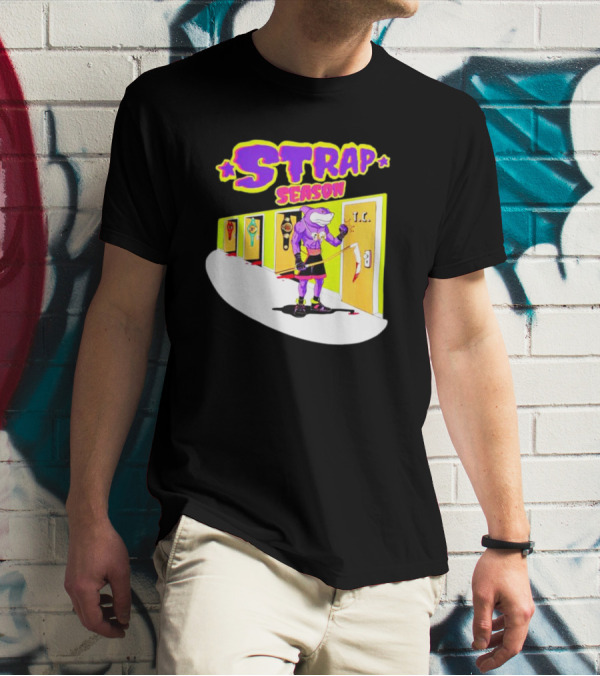 Strap Season Errol Spence Cartoon Character With Belts T.C. Door T-Shirt