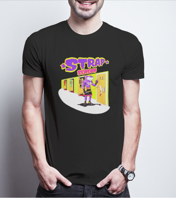 Strap Season Errol Spence Cartoon Character With Belts T.C. Door T-Shirt