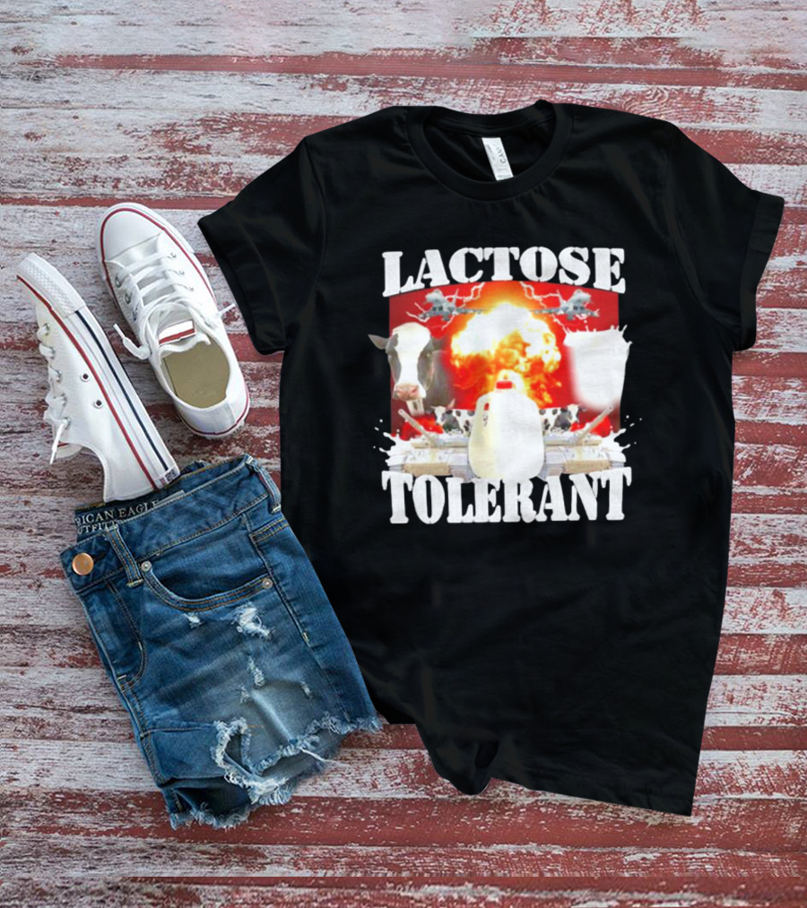 Lactose Tolerant Cow Explosion Milk Jug T-Shirt