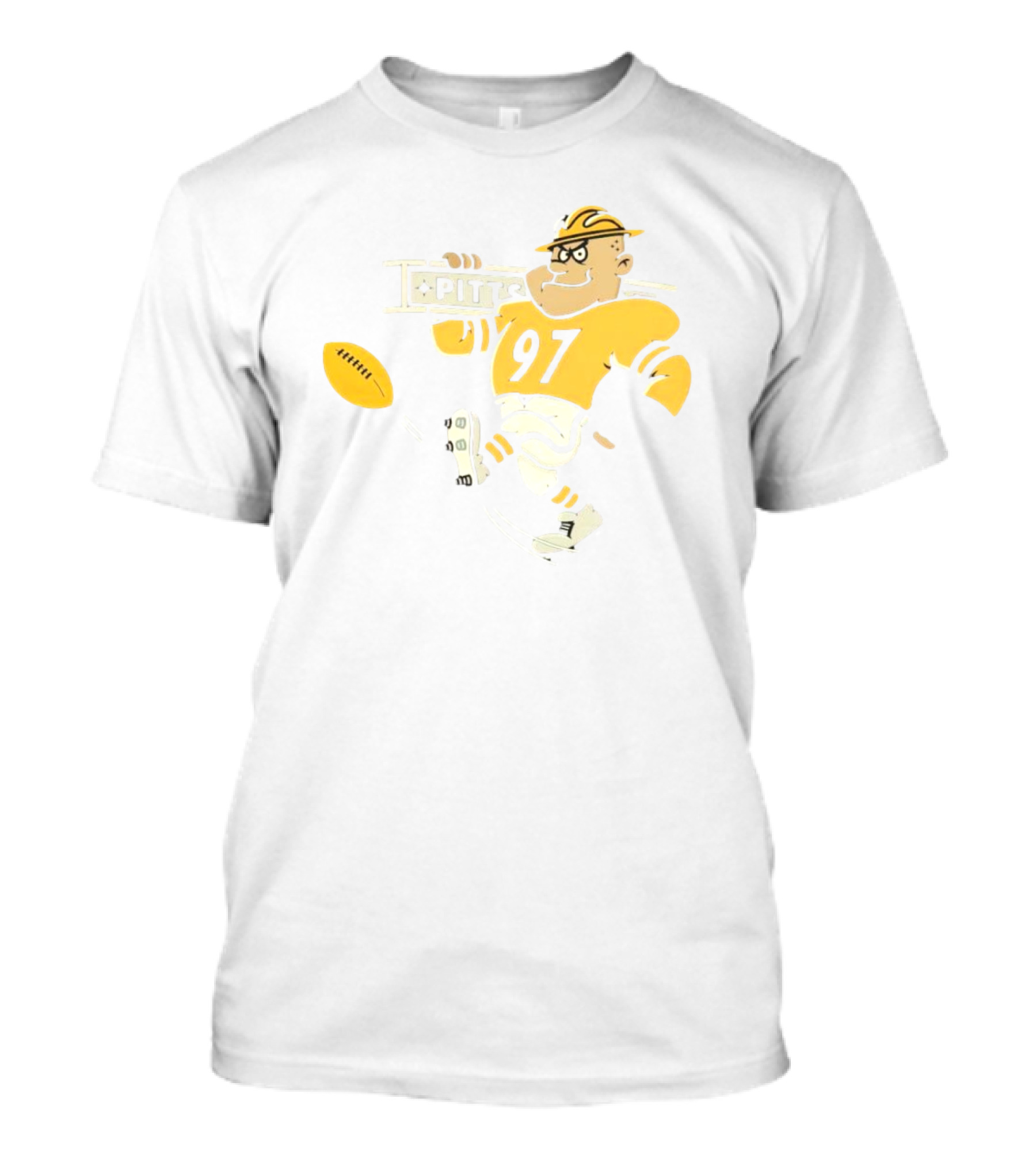 Pittsburgh Steeley 97 Retro Football Worker Mascot T-Shirt