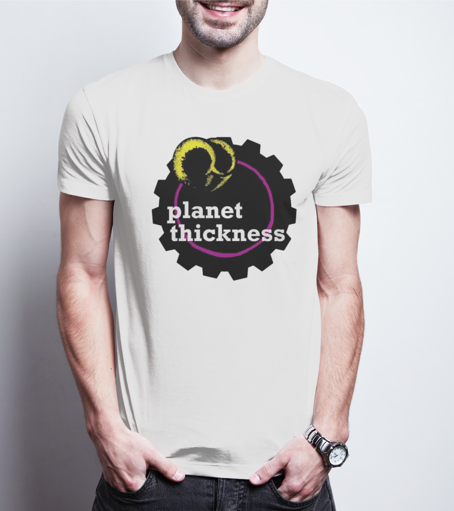 Planet Thickness Tennis Ball Circle Gear Emblem T-Shirt