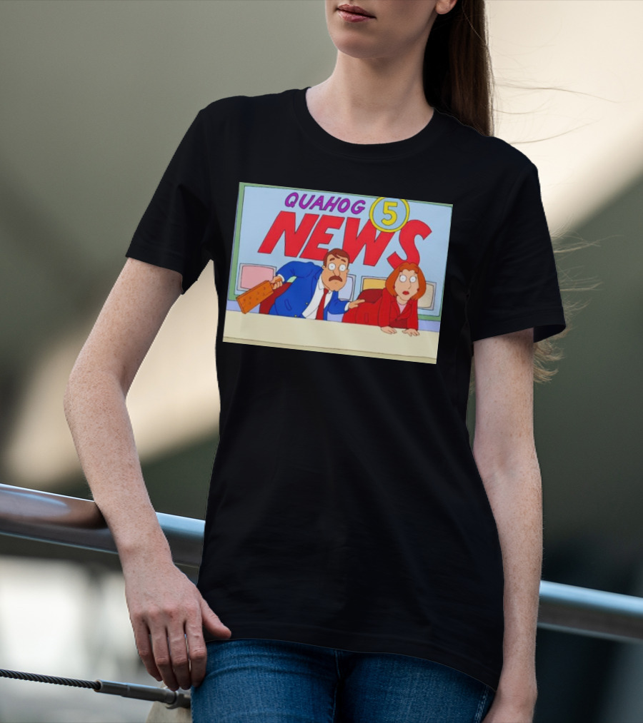 Quahog 5 News Family Guy Cartoon Scene T-Shirt