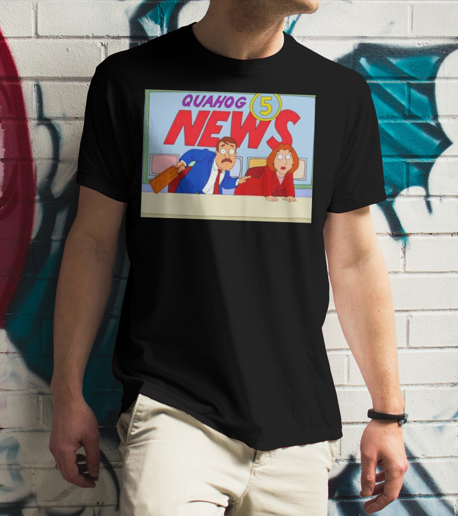 Quahog 5 News Family Guy Cartoon Scene T-Shirt