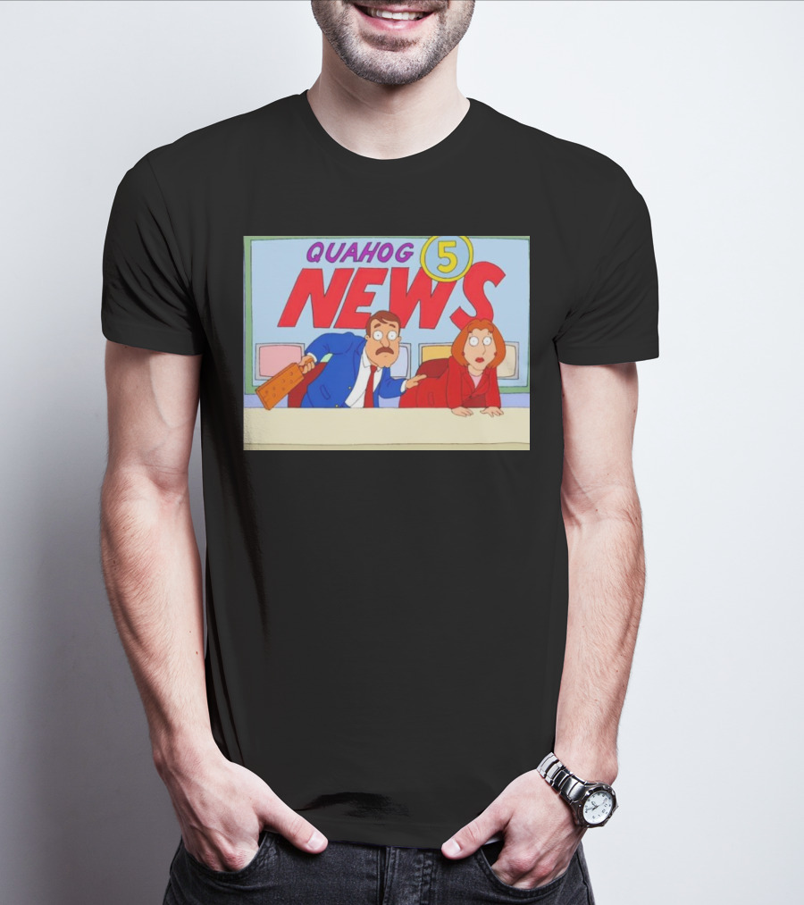 Quahog 5 News Family Guy Cartoon Scene T-Shirt