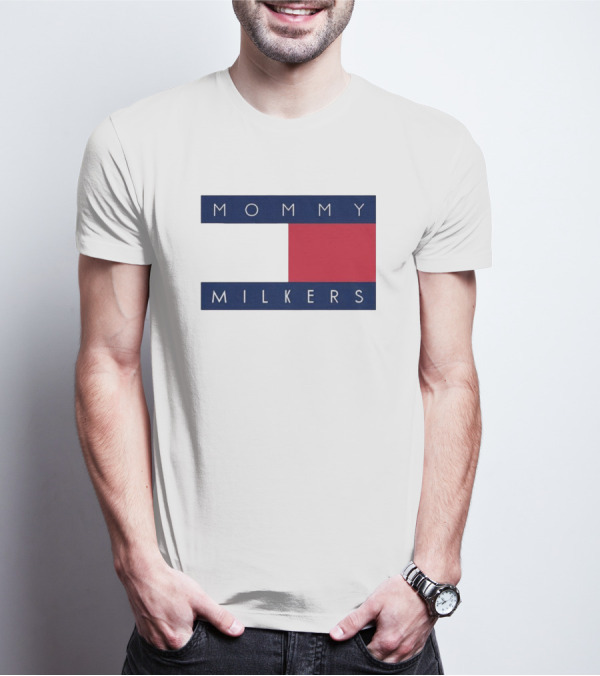 Mommy Milkers Logo Parody Tommy Flag T-Shirt