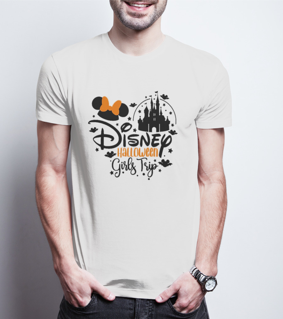 Disney Halloween Girls Trip Castle Minnie Ears T-Shirt