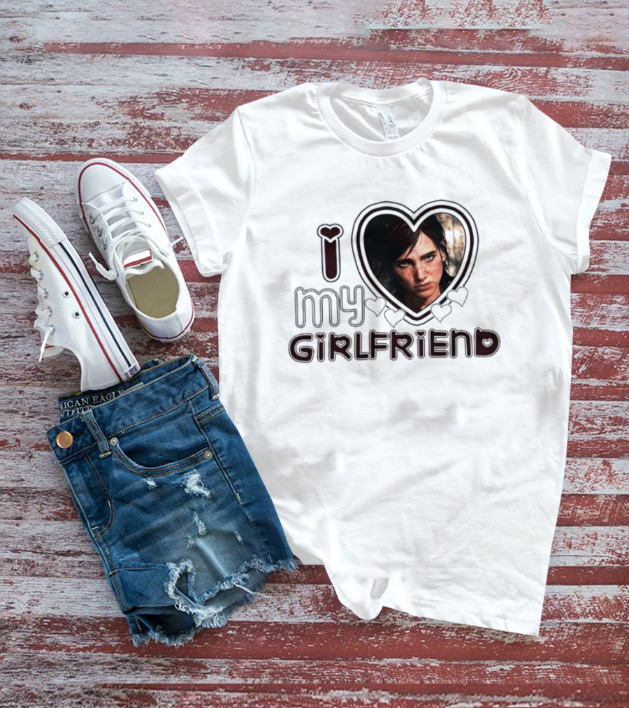 Ellie Tlou I Love My Girlfriend Heart Image T-Shirt