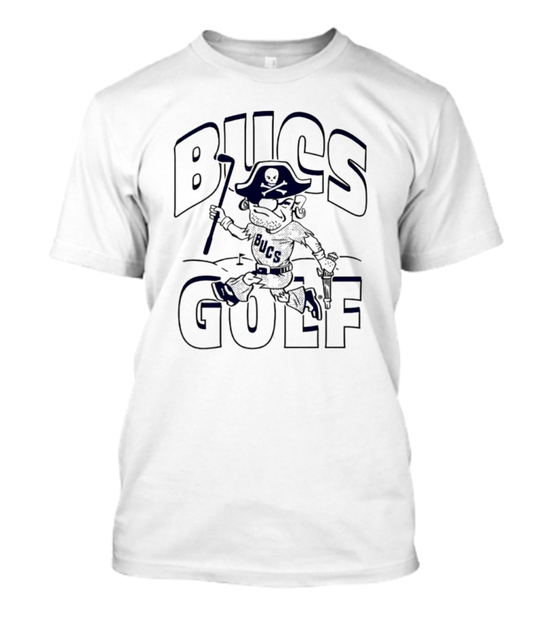 BUCS GOLF Buccaneers Pirate Mascot T-Shirt