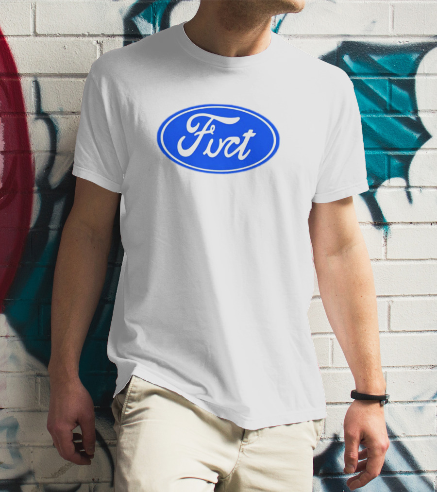 Fuct Funny Ford Logo Parody Oval Blue T-Shirt