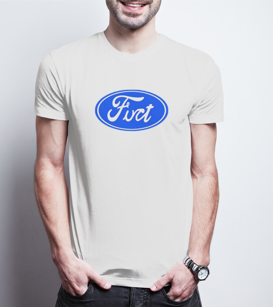 Fuct Funny Ford Logo Parody Oval Blue T-Shirt