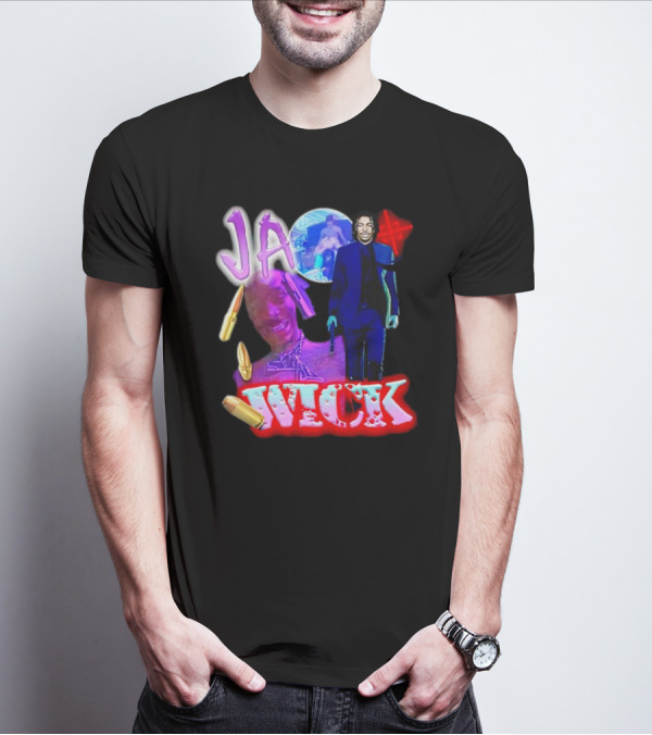 Ja Wick Bullet Portraits Action Concept T-Shirt