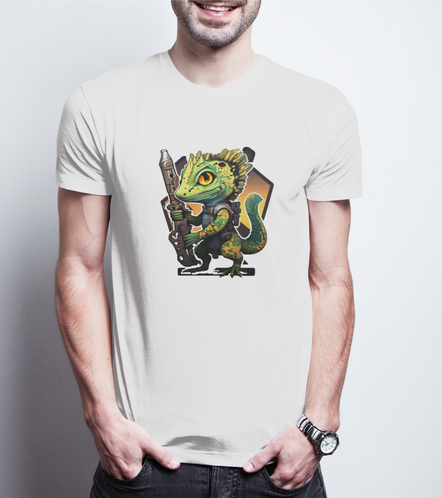 Valorant Gekko Lizard Character With Tactical Weapon T-Shirt