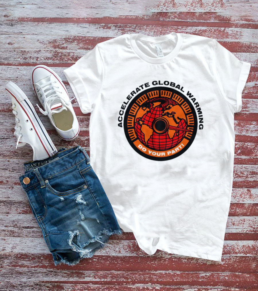 Accelerate Global Warming Do Your Part Earth Speedometer T-Shirt