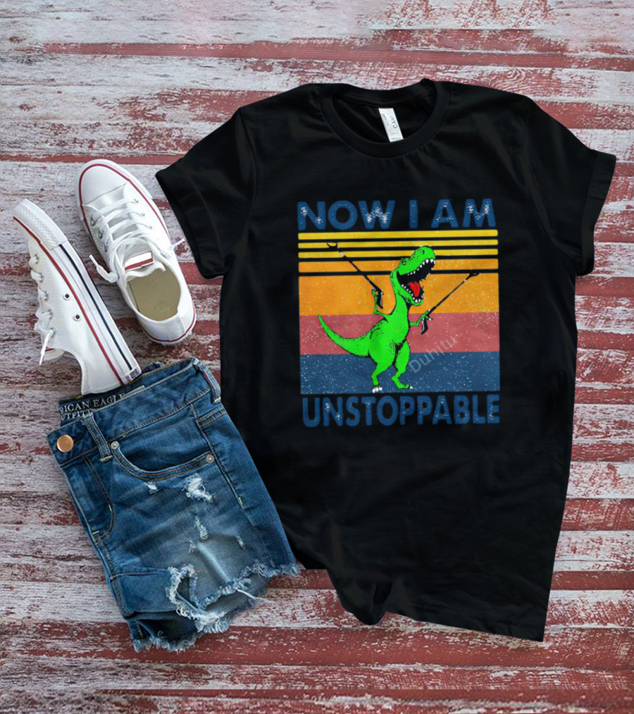Now I Am Unstoppable Dinosaur Vintage T-Shirt