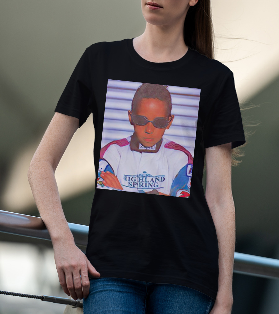 Highland Spring Racing Suit Young Lewis Hamilton T-Shirt