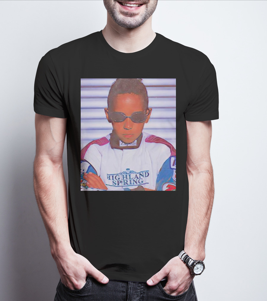 Highland Spring Racing Suit Young Lewis Hamilton T-Shirt