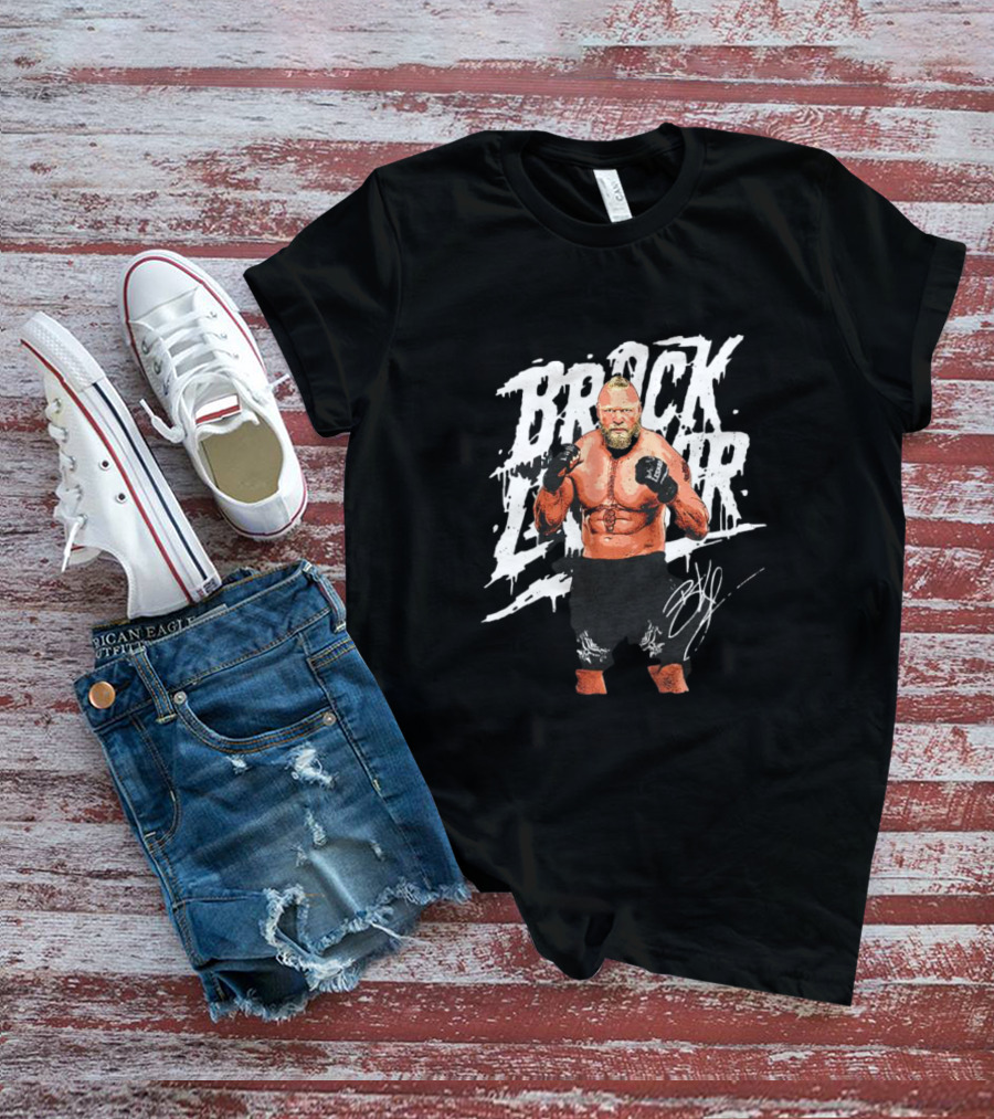 Brock Lesnar Rough Signature MMA Fighter T-Shirt